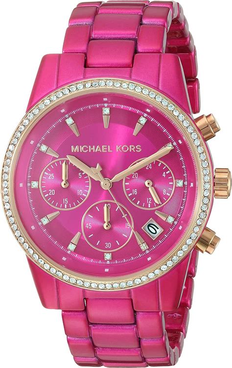 michael kors pink replica watch|hot pink michael kors watch.